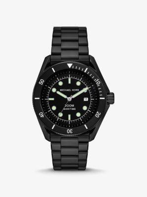 Oversized Maritime Black-Tone Watch image number 0