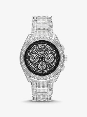 Oversized Accelerator 2.0 Pave Silver Tone Watch