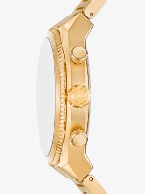 Oversized Panorama Gold-Tone Watch