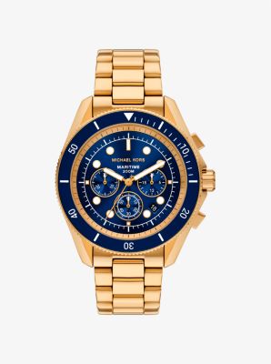 Oversized Maritime Gold-Tone Watch