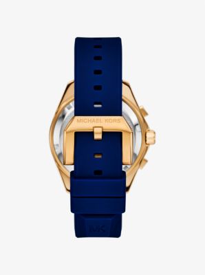 Montre Maritime surdimensionnée de ton or et en silicone image number 2