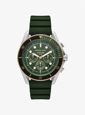 Oversized Maritime Two-Tone and Silicone Watch