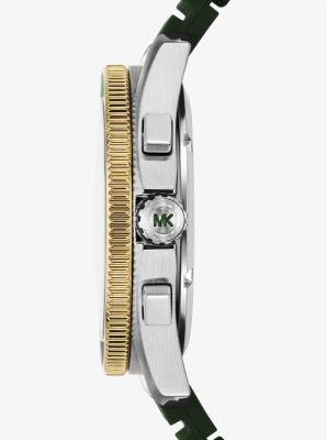 Oversized Maritime Two-Tone and Silicone Watch