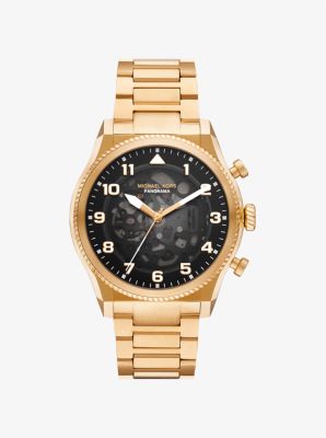 Oversized Panorama Gold-Tone Watch
