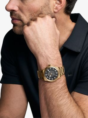Oversized Panorama Gold-Tone Watch