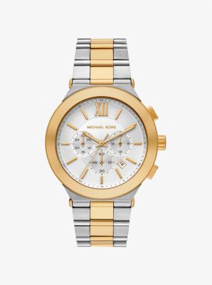 Michael Kors Oversized Billie Two-tone Watch In Silver