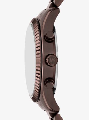 Montre Lexington marron surdimensionnée