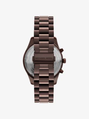 Montre Lexington marron surdimensionnée