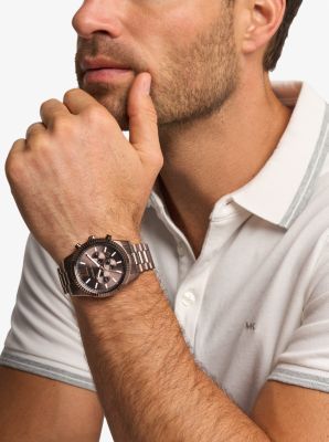Oversized Lexington Brown-Tone Watch