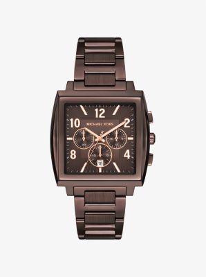 Michael Kors Oversized Rhys Brown-tone Watch In Brown