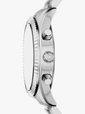 Oversized Lexington Silver-Tone Watch in SILVER | Michael Kors