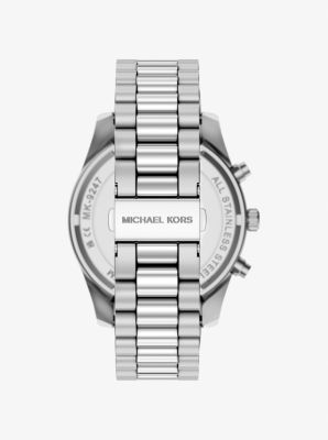 Oversized Lexington Silver-Tone Watch in SILVER | Michael Kors