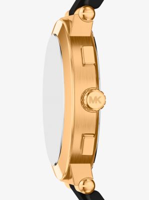 Oversized Billie Gold-Tone and Silicone Watch