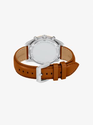 Oversized Lexington Two-Tone and Leather Watch