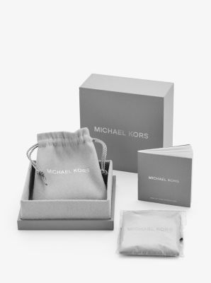 Precious Metal-Plated Sterling Silver Pavé Mercer Link Bracelet