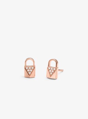 mk lock earrings