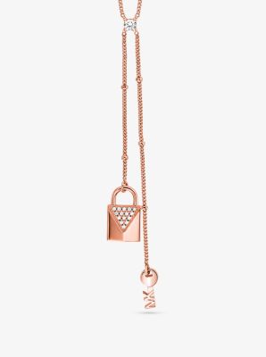 Michael kors lock shop and key necklace