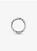 Precious Metal-Plated Sterling Silver Mercer Link Pavé Halo Ring image number 2