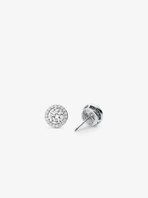 Pavé-Ohrstecker aus Sterlingsilber mit Edelmetallbeschichtung image number 1