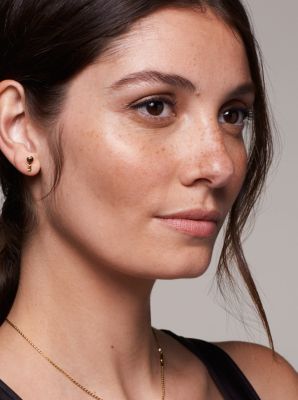 Precious Metal-Plated Sterling Silver Key Studs