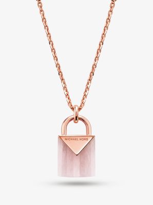 michael kors necklace rose gold heart