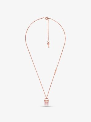 rose gold necklace michael kors