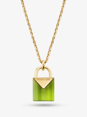 michael kors lock and key necklace