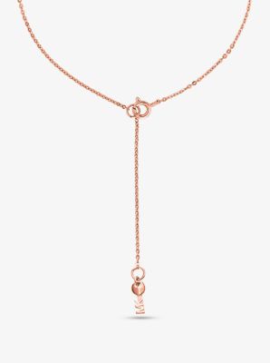 michael kors rose gold padlock necklace