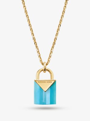 michael kors necklace lock