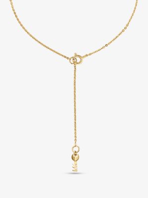 14K Gold-Plated Sterling Silver Lock Necklace image number 2