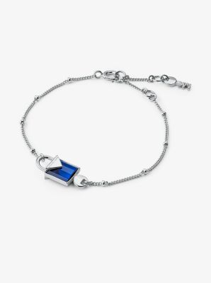 michael kors silver lock bracelet