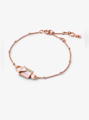 sterling silver and rose gold bracelet