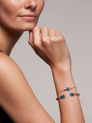 14K Rose Gold-Plated Sterling Silver Lock Bracelet