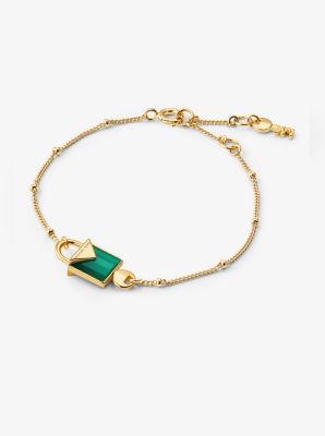 14K Gold-Plated Sterling Silver Lock Bracelet