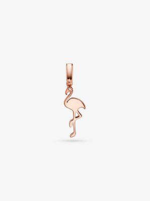 14K Rose Gold-Plated Sterling Silver Flamingo Charm