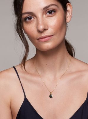 Breloque disque en argent sterling plaqu&eacute; de m&eacute;tal pr&eacute;cieux