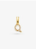 14K Gold-Plated Sterling Silver Pavé Alphabet Charm image number 0