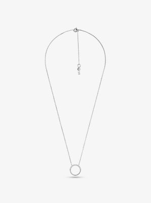 Michael kors pave circle hot sale necklace