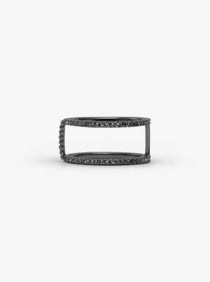 Black Rhodium-Plated Sterling Silver Pav&eacute; Ring Jacket