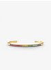 14K Gold-Plated Sterling Silver Rainbow Pavé Nesting Cuff image number 0