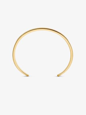 14K Gold-Plated Sterling Silver Rainbow Pav&eacute; Nesting Cuff