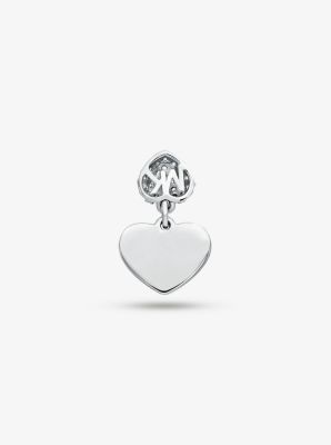 Precious Metal-Plated Sterling Silver Pavé Heart Bracelet image number 2