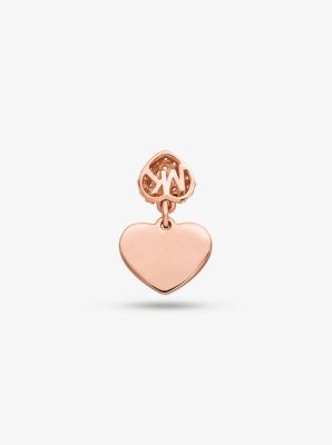 Precious Metal-Plated Sterling Silver Pavé Heart Necklace image number 4