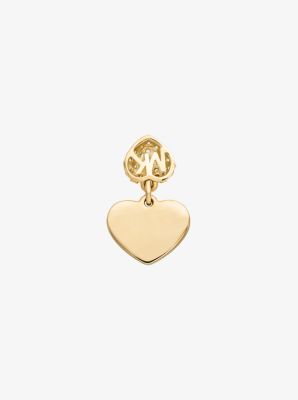 Precious Metal-Plated Sterling Silver Pavé Heart Necklace