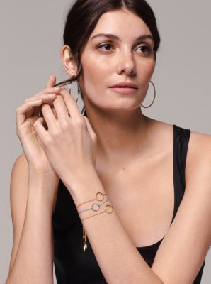 14K Gold-Plated Sterling Silver Circle Slider Bracelet in GOLD | Michael Kors