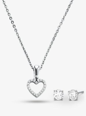 Michael kors heart store necklace and earrings