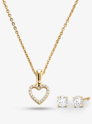 michael kors earrings and necklace set