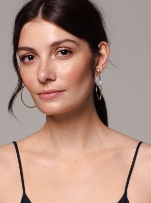 Precious Metal-Plated Sterling Silver Interchangeable Hoops