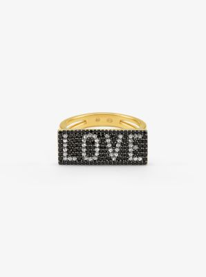 michael kors logo plaque ring