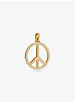 14K Gold-Plated Sterling Silver Pavé Oversized Peace Charm image number 1